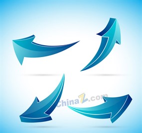 动感蓝色箭头矢量设计